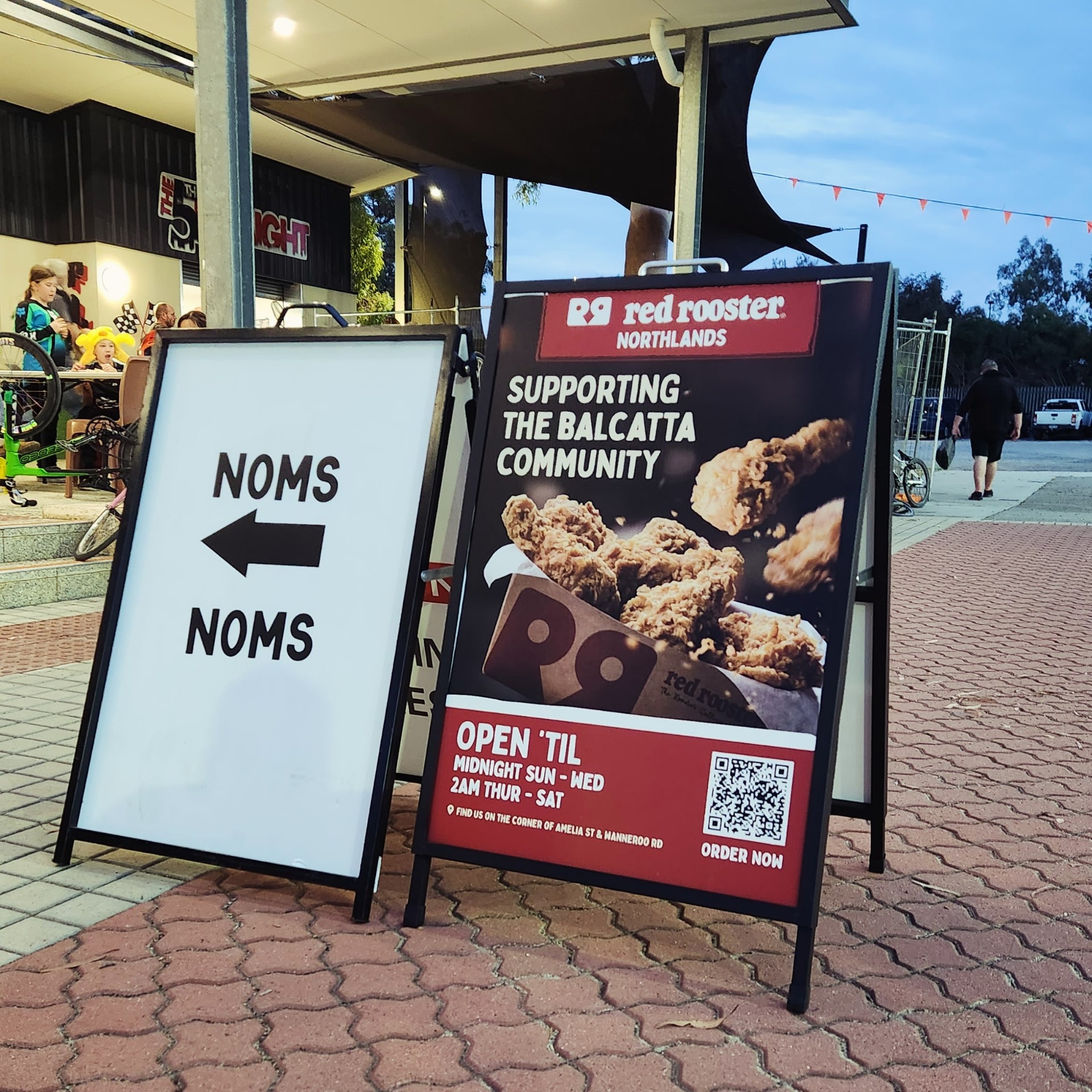 Supporting the local community signage